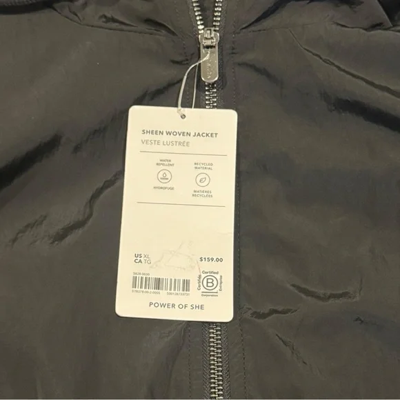 Athleta  Black full zip Hooded Day Drift Jacket womens XL - Picture 6 of 8